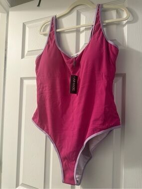 Lamaze Hot Pink Ribbed One-Piece swimsuit